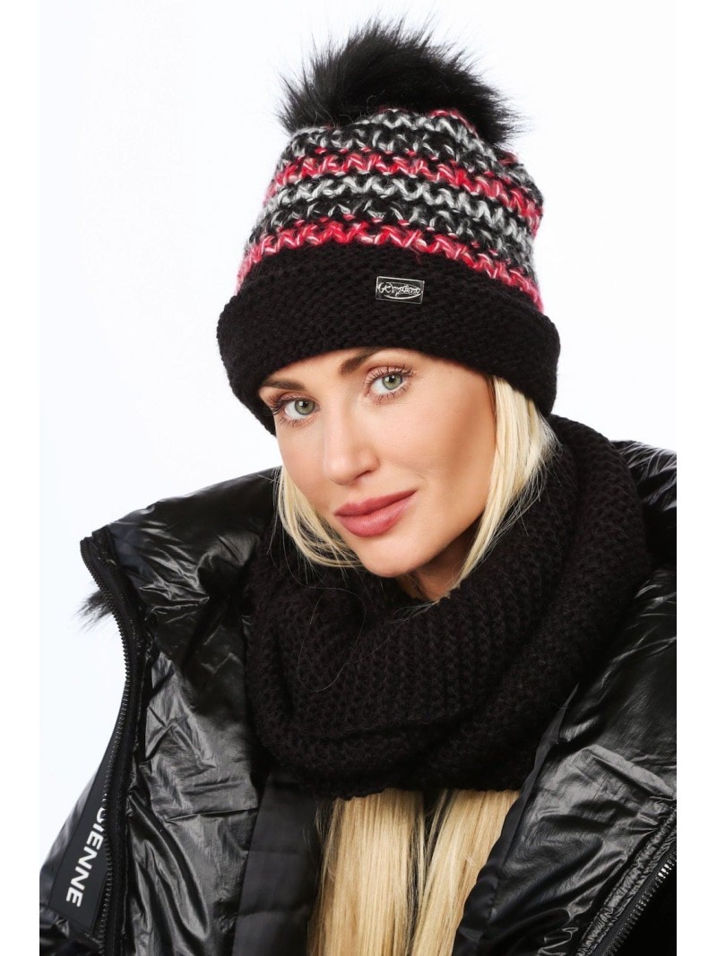 Winter set with a colorful black pattern C51 - Online store - Boutique